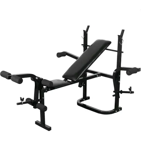 vidaXL Banc de musculation noir – image 2