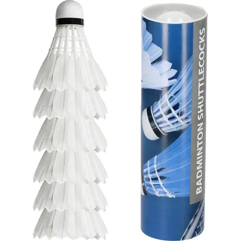 Springos Badminton Shuttles - 6 Stuks - Professioneel - Wit – afbeelding 2