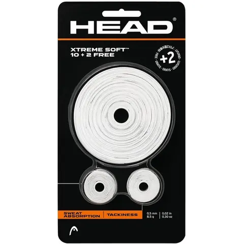 Head Racket Xtreme Soft 10+2 Tennis Overgrip Wit – afbeelding 2