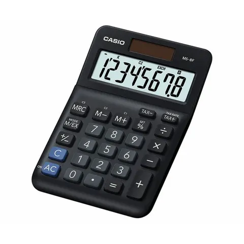 Casio MS-8F- Bureaurekenmachine - Compact formaat, met BTW-berekening – afbeelding 2