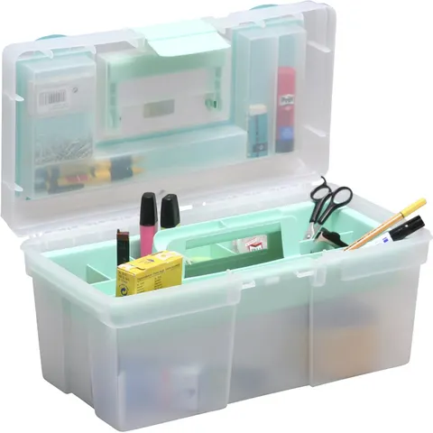 allit opbergkoffer McPlus Clear 16, PP, groen – afbeelding 2