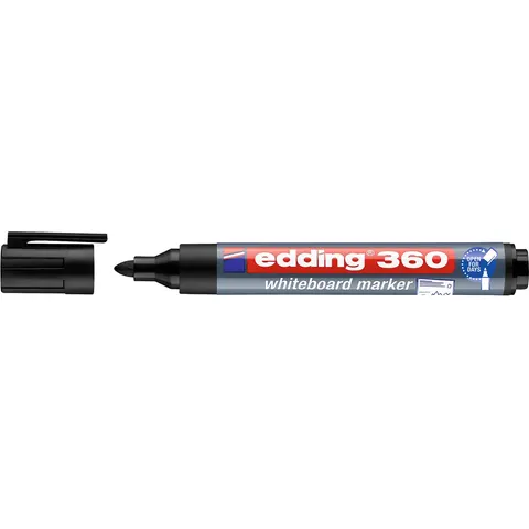 Edding witbordstiften e-360 zwart – afbeelding 2