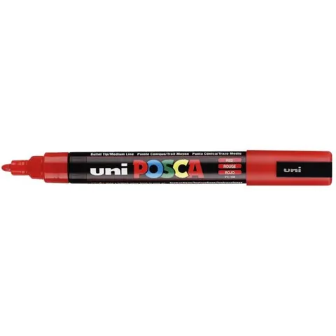 Paintmarker Uni POSCA PC5M medium robijnrood – afbeelding 2