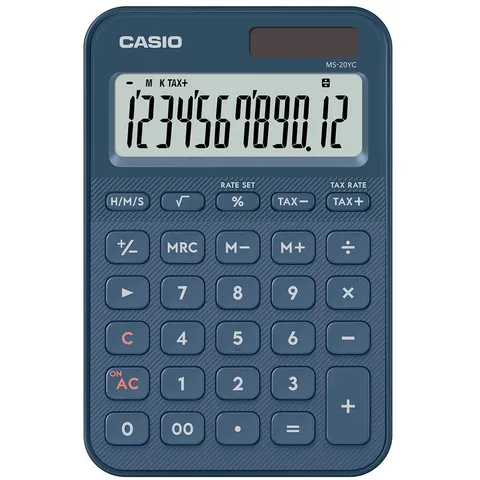 Rekenmachine Casio MS-20YC-NY blauw – afbeelding 2