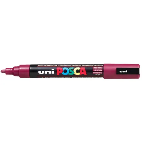 Paintmarker Uni POSCA PC5M medium wijnrood – afbeelding 2