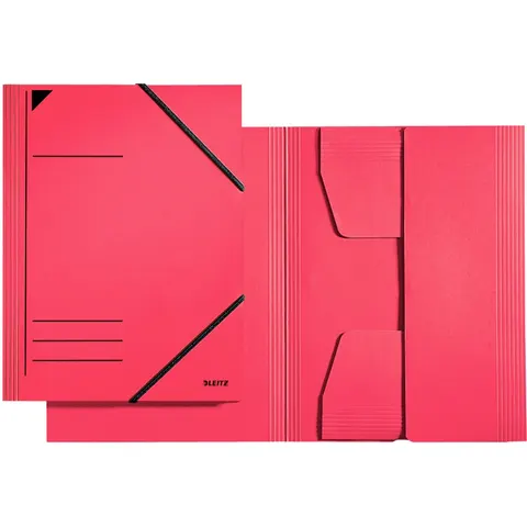 LEITZ hoekspanmap, DIN A4, karton 320 g/m2, rood – afbeelding 2