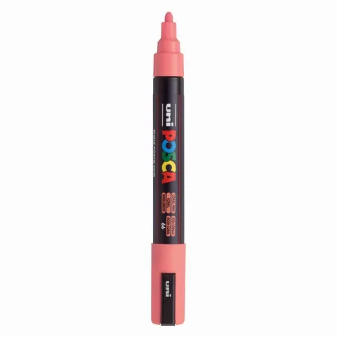Paintmarker Uni POSCA PC5M medium koraal – afbeelding 2