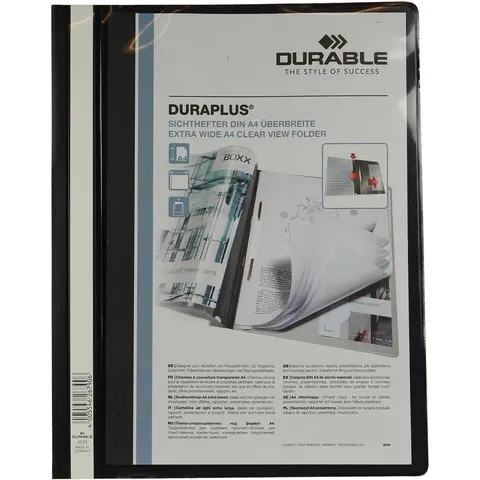 Snelhechtmap Durable Duraplus A4 zwart – afbeelding 2