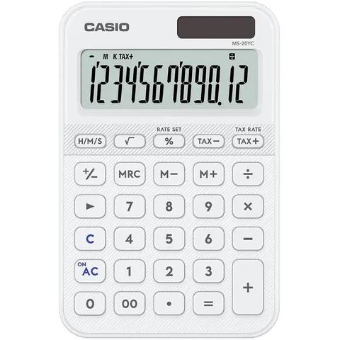 Rekenmachine Casio MS-20YC-WE wit – afbeelding 3