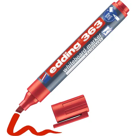 Edding witbordstiften e-363 rood – afbeelding 2