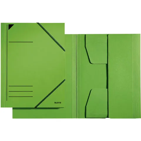LEITZ hoekspanmap, DIN A4, karton 320 g/m2, groen – afbeelding 2