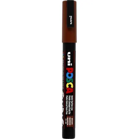 Paintmarker Uni POSCA PC3M fijn bruin – afbeelding 2