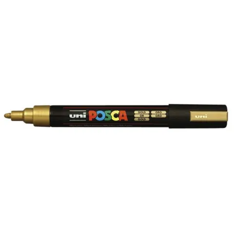 Paintmarker Uni POSCA PC5M medium goud – afbeelding 2
