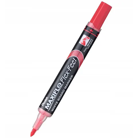 Pentel Flex-Feel MWL5SBF Rood Whiteboardmarker met flex tip – afbeelding 2
