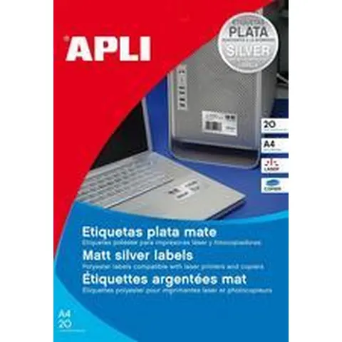 Apli etiket mat zilver – afbeelding 2