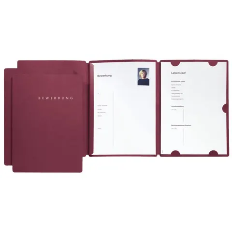PAGNA sollicitatiemap Select, A4, karton, blauw – afbeelding 2
