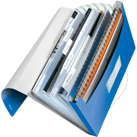 Projectmap Leitz WOW voor A4 6 vaks PP blauw – afbeelding 2