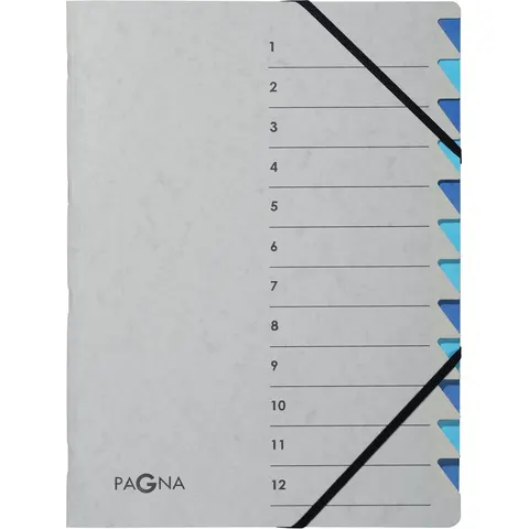 Sorteermap Pagna Easy A4 12 tabs grijs – 4431202 – afbeelding 2