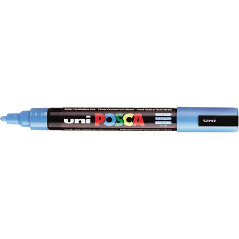 Paintmarker Uni POSCA PC5M medium lichtblauw – afbeelding 2