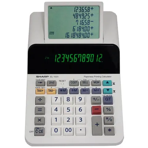 Sharp rekenmachine - wit - 12 digit - 4x AA batterij – afbeelding 2