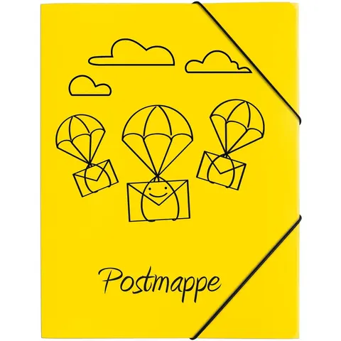PAGNA 21603-15 elastische map A4 PP postmap 3 kleppen geel – afbeelding 2
