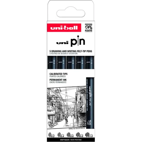 Uni-Ball Pin ASP9 Set 5 Stuk – afbeelding 2