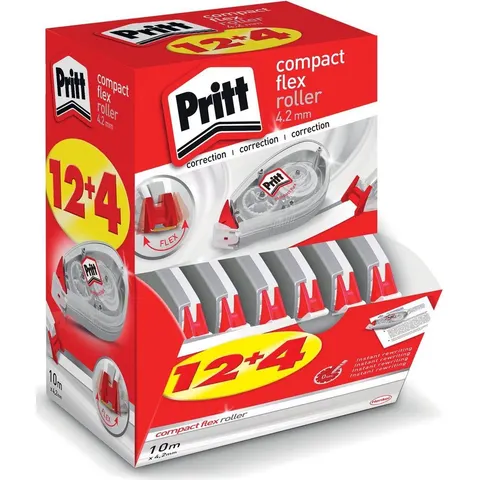 Pritt Correctieroller Compact 4.2mm x 10m , Value-Pack 12+4 gratis – afbeelding 3