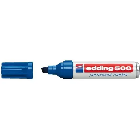 Viltstift edding 500 schuin blauw 2-7mm – afbeelding 2