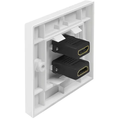 LogiLink aansluitdoos, 2x HDMI koppeling - HDMI koppeling, wit – afbeelding 2