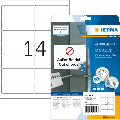 HERMA 10016 Wit adreslabels – afbeelding 2