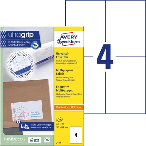Avery-3483-ILC Etiketten – afbeelding 2