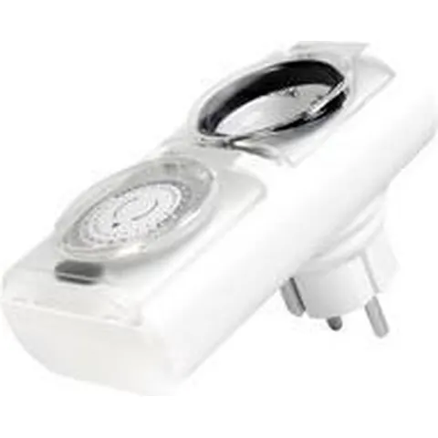 LogiLink Mechanische timer, set van 2, IP44, wit – afbeelding 2