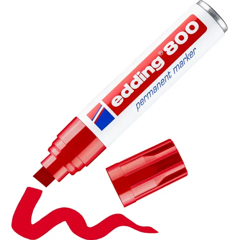 Viltstift edding 800 schuin 4-12mm rood – afbeelding 2