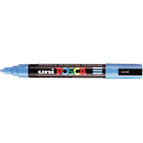 Paintmarker Uni POSCA PC5M medium metallic blauw – afbeelding 2
