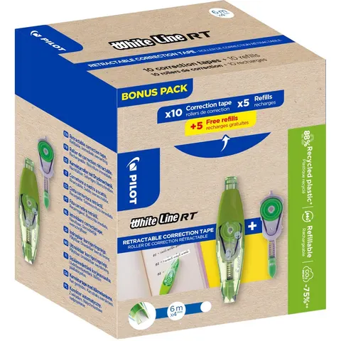 Pilot Whiteline RT, 10 correctierollers + 10 vullingen – afbeelding 2