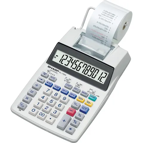Sharp rekenmachine - grijs - 12 digit - 4x AA batterij – afbeelding 2