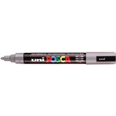 Paintmarker Uni POSCA PC5M medium grijs – afbeelding 2