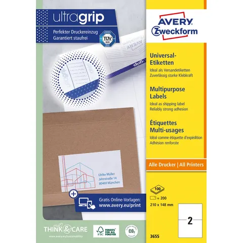 Avery-3655-ILC Etiketten – afbeelding 2