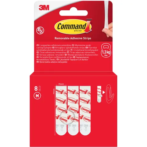 3M Command Navulverpakking Strips, Maat S, wit – afbeelding 2