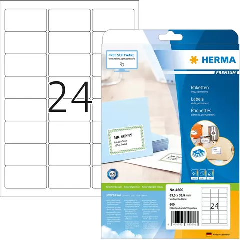 HERMA 4500 adreslabels Wit – afbeelding 2
