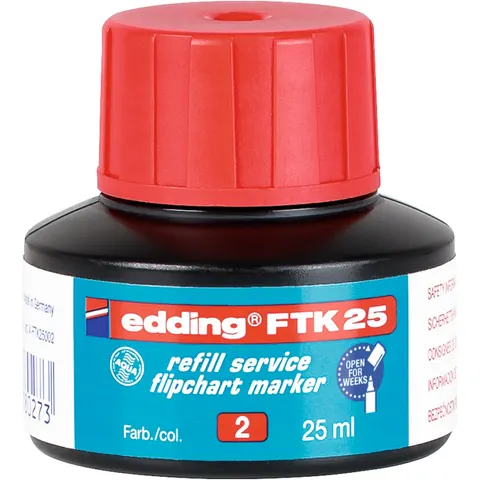 Edding Ftk 25 Navulinkt Rood – afbeelding 2