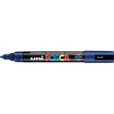 Paintmarker Uni POSCA PC5M medium donkerblauw – afbeelding 2