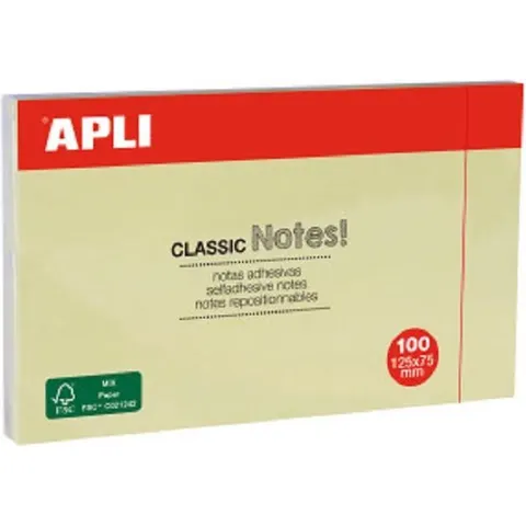 Apli Notes 125 X 75 Geel - 100 VEL – 10976 – afbeelding 2
