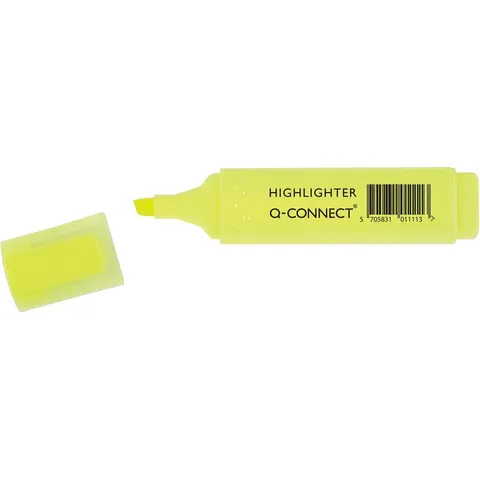 Q Connect Markeerstift - fluostift - geel – afbeelding 2