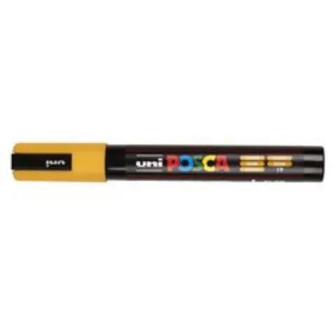 Paintmarker Uni POSCA PC5M medium oker – afbeelding 2