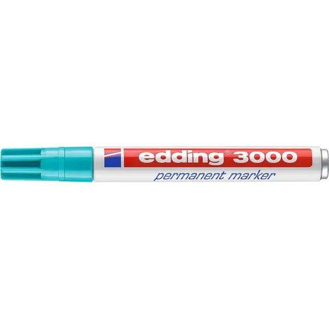 Edding 3000 Permanent Marker - 014 Turquoise – afbeelding 2