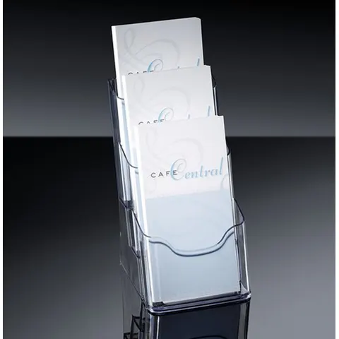 Sigel folderhouder 3xA6 tafelmodel transparant acryl – afbeelding 2