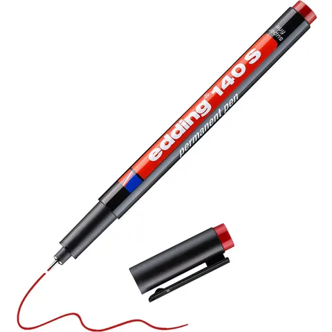 Permanent OHP Marker Edding 140S-04 rood – afbeelding 2