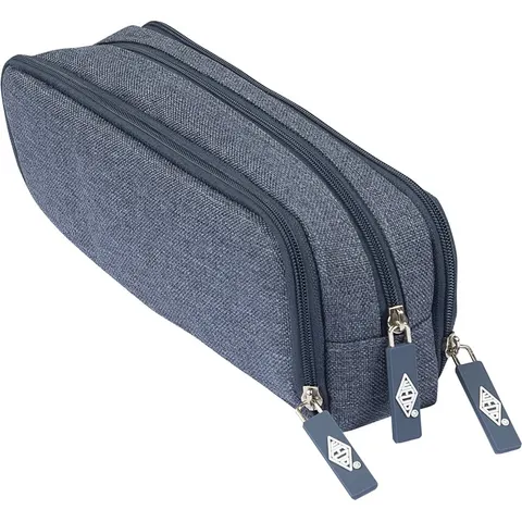 WEDO pennenetui Denim, polyester, blauw – afbeelding 2