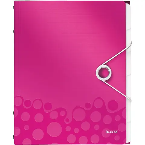Sorteermap Leitz WOW 6 tabbladen PP roze – afbeelding 2